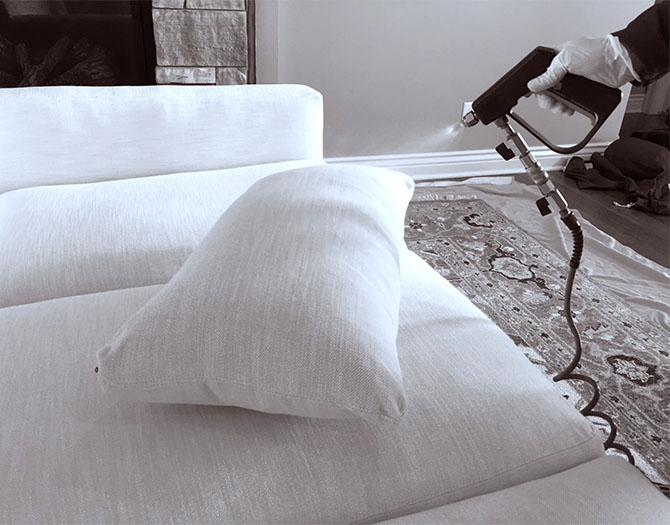 Professionally applying fiber protector